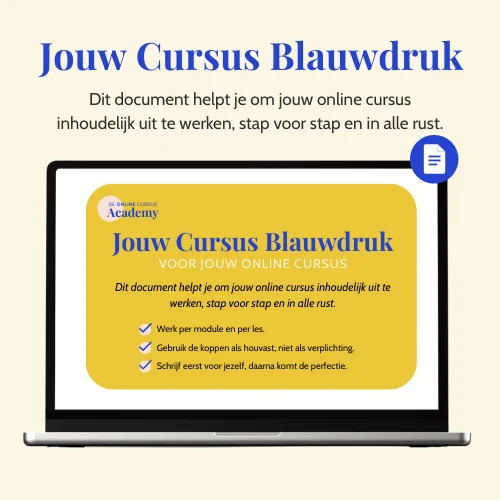 Jouw Cursus Blauwdruk